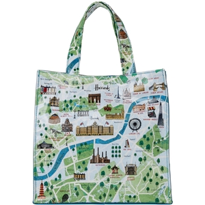 กระเป๋า  Harrods Small London Map Shopper Bag แท้ 100%  