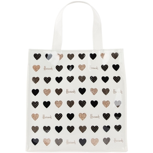 Harrods Small Glitter Hearts Shopper Bag
