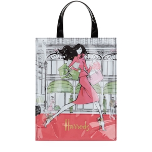กระเป๋า Harrods Megan Hess Medium Luxury Lifestyle Shopper Bag แท้ 100%  